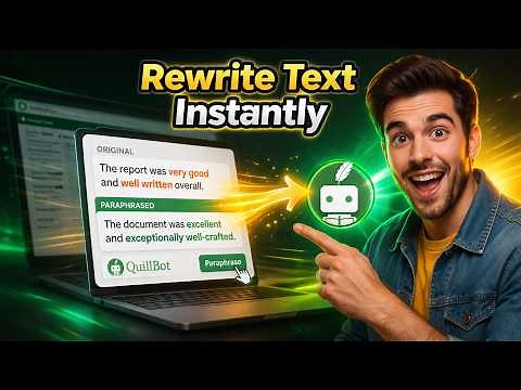 How to Paraphrase with QuillBot (Step-by-Step) ✍️ Rewrite Text Instantly & Improve Writing