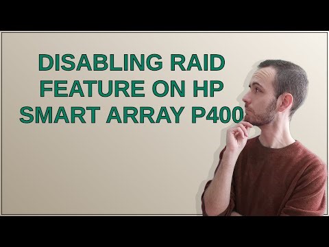 Disabling RAID feature on HP Smart Array P400
