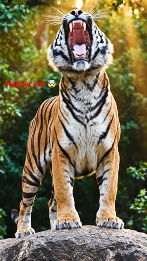 The tiger is roaring 🐅 // wait for end 🤯 #animals #ai #shorts #viral #song