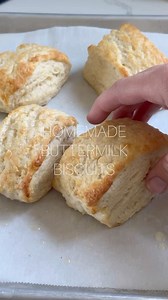 Quick easy homemade buttermilk biscuits! Recipe link in comments! Cooking with Karli #biscuits #recipe #bakingtutorial #FoodBlogger #freshfromtheoven | Cooking with Karli