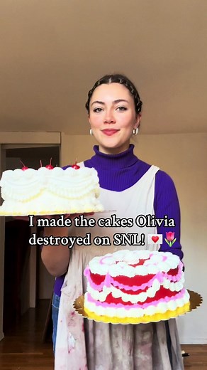 DAY 6: secret’s out! I spent this week making the many cakes for Olivia Rodrigo’s SNL performance 🌷🍰⭐️💜. This was an absolute whirlwind and such an honor to be a part of. #cake #oliviarodrigo #snl #saturdaynightlive