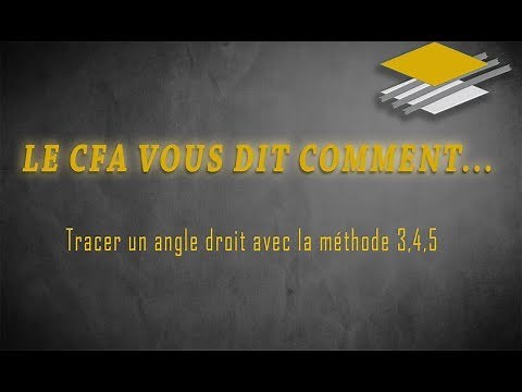 Tracer un angle droit avec la méthode 3,4,5.