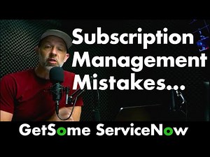 ServiceNow Subscription Management - Why is my subscription dashboard wrong?