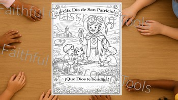 Spanish St. Patrick Coloring Page | ¡Feliz Día de San Patricio! | Catholic Saint