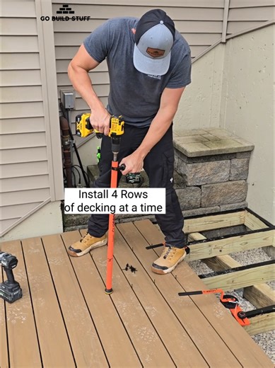 Efficiently Install Decking with Camo Lever