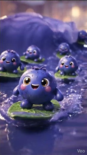 Tiny Blueberry Surfing a Juice Wave🌊