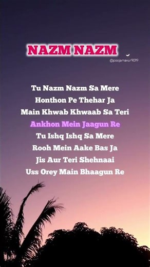 Try With Your Voice 🎤 | Nazm Nazm Lyrics ❤️ #shorts #lyrics