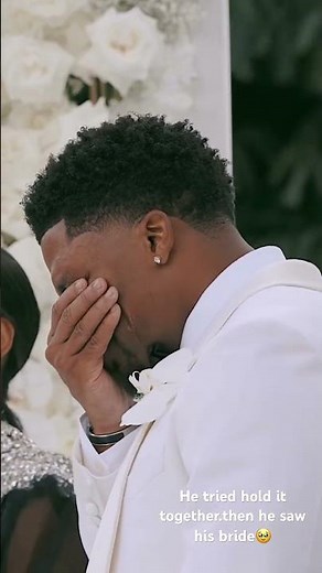 Grooms reaction seeing his bride for the first time🥹#wedding #wedding day #weddingday #viralwedding