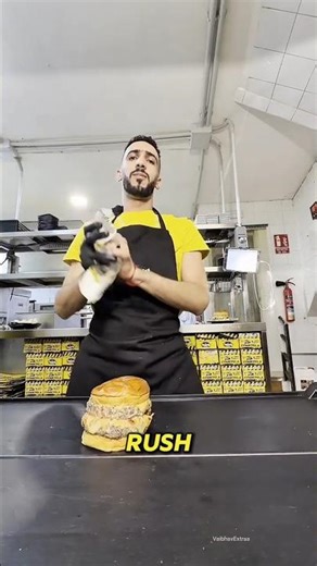 Burger Packing Challenge at Café Staff😯