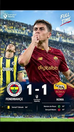 Roma vs Fenerbahçe 1-1 | Full Match Result & Highlights| Champions League