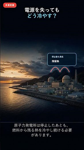 原子力発電所の多重防護――電源を失っても冷やす仕組み #図解 #科学技術