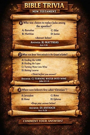 Bible Trivia Challenge 🕊️ | Can You Answer These New Testament Questions?
