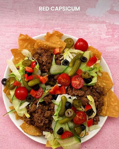 Loaded Beef Nachos Salad