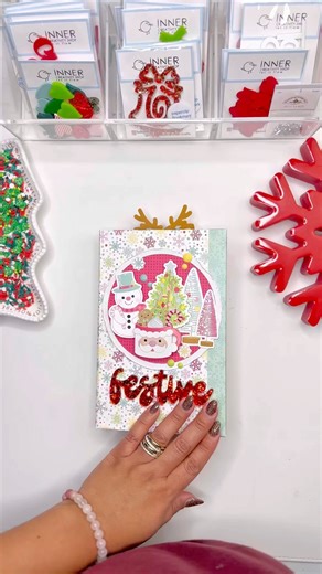 Process Video is Live now! Festive mini Album- Tinsel Time#craftwithme #christmas #scrapbooking