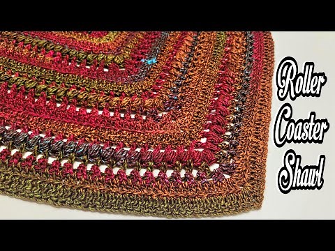 Crochet Easy Shawl Tutorial - With Any Yarn - Roller Coaster Shawl