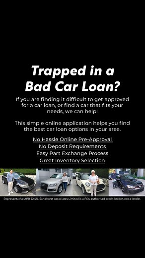 15 reactions · 7 comments | Trapped in a bad car loan? If you are finding it difficult to get approved for a car loan, or find a car that fits your needs, we can help! This simple online application helps you find the best car loan options in your area. ✅No Hassle Online Pre-Approval ✅No Deposit Requirements ✅Easy Part Exchange Process ✅Great Inventory Selection Representative APR 22.4% | Freedom Car Credit | Facebook