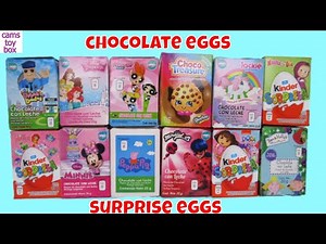 Kinder Chocolate Surprise Eggs OPENING TOYS PEPPA PIG Shopkins Masha Bear Dora Disney Minnie Mouse