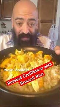 Roasted Broccoli with Cauliflower Rice!