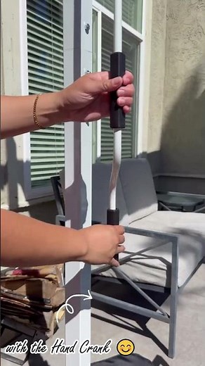 AECOJOY Free Standing Retractable Awning, 10'x8' Patio Awnings Outdoor Manual Sun Shade Shelter