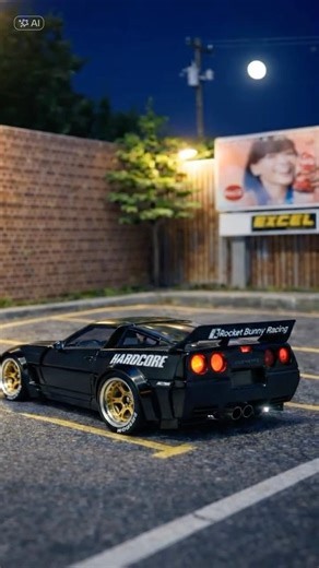 Corvette C4 Wide body Rocket Bunny Racing #majorette #hotwheels #modelcars #ของเล่น