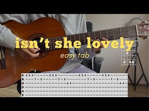 isn't she lovely - stevie wonder | simple guitar tabs + chord
