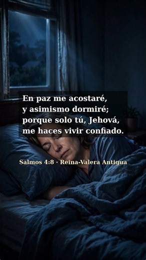 ¿No puedes dormir? Prueba esto esta noche 🙏 Salmos 4:8 para dormir en paz