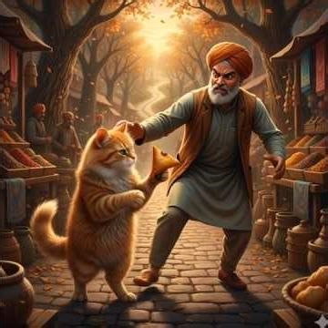 The Little Cat, The Angry Shopkeeper, and the Samosa | A Story of Hard Work #aistoryvibes #bookbites