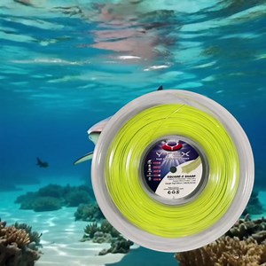 YTEX Square-X Sharp Tennis String, Lime, Carbon Co-Polyester, 18g/1.15mm, 40ft/12m, High Performance