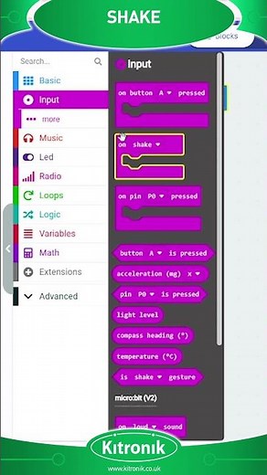 BBC micro:bit coding in 60 seconds - Shake
