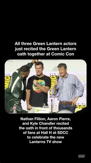 Nathan Fillion and all three Green Lanterns actors just recited the Green Lantern oath at comic con