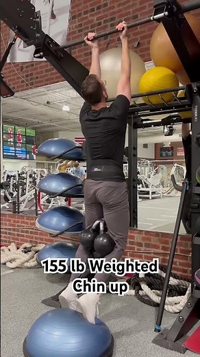 155 lb Weighted Chin Up | Ultimate Strength Test & Muscle Building