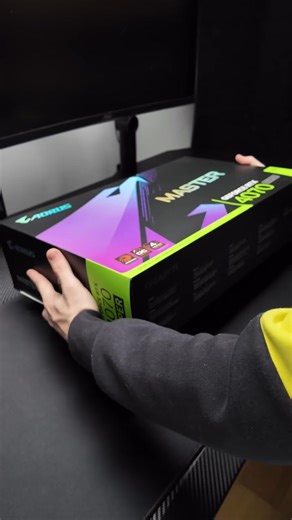 Unboxing RTX 4070 Super AORUS MASTER 🤫🧐🤓 #Aorus #PC #Setup #PCGaming #Nvidia