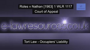 Roles v Nathan [1963] 1 WLR 1117 www.e-lawresources.co.uk