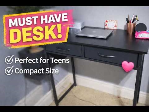 Best Compact Desk for Teen Girl Bedroom? Modern Small Space Desk Review