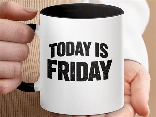 Today is Friday Mug, Happy Weekend Coffee Cup, Office Gift - Etsy