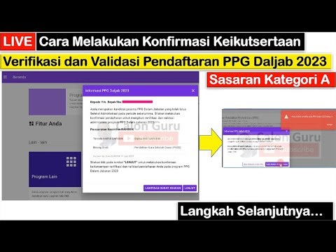LIVE Cara Konfirmasi Pendaftaran PPG Daljab 2023 Sasaran Kategori A dan Langkah Selanjutnya ...