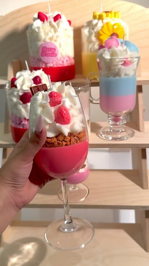 Berry Breeze🤍 on Instagram: "Strawberry glass candle🍓 #candles #homedecor #scented #scentedcandles #gifting #fragrance #aesthetic"