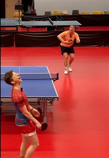 Adam Bobrow on Instagram: "Truls was in no mercy mode 😤🏓 One of the wildest rallies we’ve ever had — every shot was a surprise! Who’s your prediction for next match? 👇 #AdamBobrow #TrulsMoregardh #tabletennis #pingpong #pingpongchaos #sportscreator #sportsreel #tabletennislife"