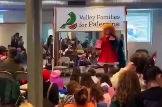 Outrage as drag queen leads young kids in ‘free Palestine’ chant during story time event