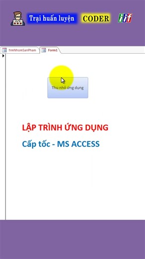 Lập trình VBA Access, ứng dụng thu nhỏ