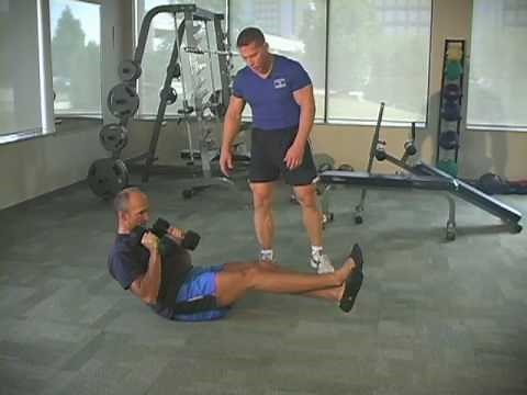 Abdominal Exercise: Crunch Dumbbell Press