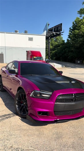 Fierce Fusia Dodge Charger Wrap in Atlanta
