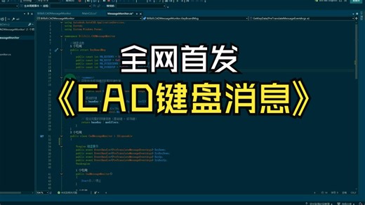 全网首发：CAD键盘消息处理（非Hook，纯CAD内部方法）