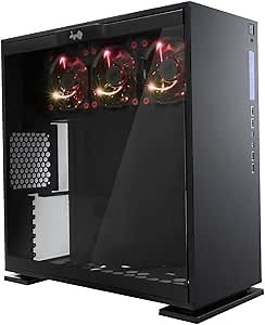 IN WIN 303 Black Mid Tower ATX Computer Case with Aurora RGB Fan Kit (3 Fans, 2 LED Strips, Remote Control)