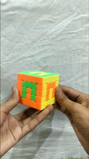 5by5 rabiks cube make U pattern 🧩 l crazy pattern l #cube #shortclips #video