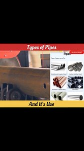 Common types of pipes and their uses:,👇🏻👇🏻👇🏻👇🏻 1. *PVC (Polyvinyl Chloride) Pipes*: - Used for plumbing, irrigation, and sewage systems. - Resistant to corrosion and chemicals. 2. *Copper Pipes*: - Used for plumbing, heating, and refrigeration systems. - Known for durability and resistance to bacteria. 3. *PEX (Cross-Linked Polyethylene) Pipes*: - Used for plumbing and hydronic heating systems. - Flexible and resistant to freezing. 4. *Steel Pipes*: - Used for high-pressure applications,