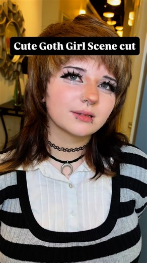 Cute Goth Girl Scene Haircut #gothhair #gothgirl #gothaesthetic #scenehair #sceneaesthetic #stephpaintzhair #longislandhair #longislandhairstylist | Steph Paintz Hair