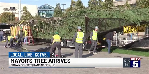 Kansas City mayor's Christmas tree arrives at Crown Center