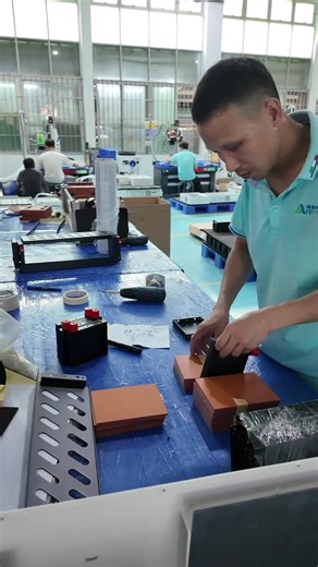 GeePower ESS solar energy storage system production in the factory, LiFePO4 lithium battery modules with BMS all in one solution! #solar#energy#storage#lithium #battery