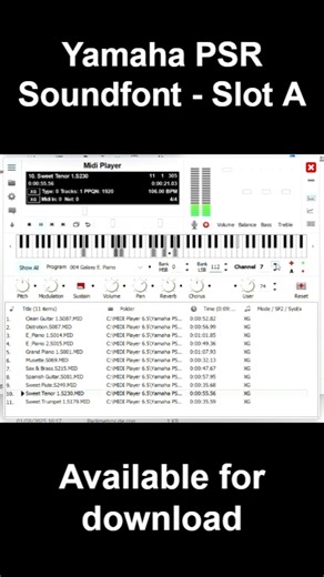 Sweet! Tenor Sax on Yamaha PSR Soundfont Slot A #Shorts #Yamaha #Soundfont